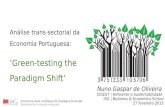 Análise trans-sectorial da  Economia Portuguesa:  ‘Green-testing the Paradigm Shift’