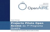 OpenAIRE e o cumprimento do Projecto Piloto Open Access do 7º Programa Quadro