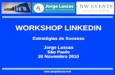 Jorge Lascas workshop linkedin estrategias sucesso sao paulo