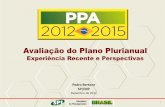 Avaliação do Plano Plurianual Experiência Recente e Perspectivas Pedro Bertone SPI/MP Dezembro de 2011