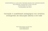 Paulo Dias conferencia TRACER 2014 "Inovação e usabilidade pedagógica nos cenários emergentes de educação aberta e em rede"