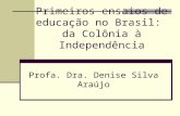 Primeiro ensaios da educação no Brasil