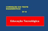 CORREÇÃO DO TESTE DIAGNÓSTICO de ET - 5º 2013
