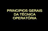 PRINCIPIOS GERAIS DA TÉCNICA OPERATÓRIA.TEÓRICA