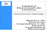 Noções de Processo Legislativo e de Técnica Legislativa Municipal
