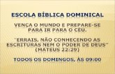 ESCOLA BÍBLICA DOMINICAL - CONVITE