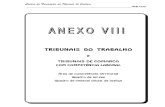 Anexo VIII - Tribunais de Trabalho e Tribubais de Comarca com Competência Laboral