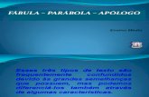 AULA DE REDAÇAO - FABULA - PARABOLA - APOLOGO