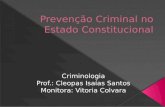 Criminologia - prevenção criminal