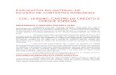 EXPLICATIVO DO MATERIAL DE REVISÃO DE CONTRATOS BANCÁRIOS