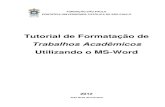 Formatação de Trabalho Acadêmico - MS-Word