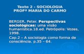 Slides - BERGER, Peter. Perspectivas Sociológicas