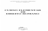 Curso Elementar de Direito Romano - Leopoldo Justino Girardi