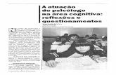 A atuação do psicólogo na área cognitiva- reflexões e questionamentos - Spinillo e Roazzi, 1989