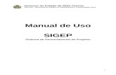 Manual de Uso - SIGEP - Sistema de Gerenciamento de Projetos - Estado do Mato Grosso - Secretaria de Planejamento