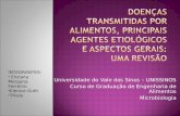 DOENÇAS TRANSMITIDAS POR ALIMENTOS, PRINCIPAIS AGENTES ETIOLÓGICOS