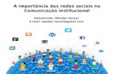 Palestra a importância das redes sociais na comunicação institucional novembro 2013