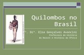 Aula Quilombos no Brasil - Prof. Elsa Avancini