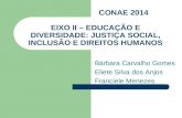 Conae 2014 Eixo II Educação e Diversidade  justiça social, inclusão e direitos humanos