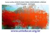 Curso online disciplinas para concursos lingua portuguesa sintaxe