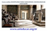 Curso online disciplinas para concursos sociologia da educacao