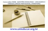 Curso online enem questoes resolvidas linguagens e codigos lingua portuguesa literatura