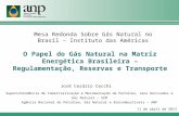 O Papel do Gás Natural na Matriz Energética Brasileira - Regulamentação, Reservas e Transporte