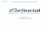 eSocial - Manual de Orientação – Minuta da Versão 1.1 - Publicado em 27/12/2013