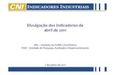 Apresentação dos Indicadores Industriais de abril 2011