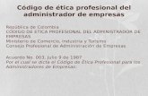 Código de ética profesional del administrador de empresas