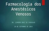 Farmacologia dos anestésicos venosos (farmacodinâmica, farmacocinética) usados em TCA e TCI