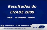 Ciclo de Palestras 2012 - Resultados do ENADE 2009 - Prof. Alexander Berndt - Prof.