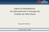 Estruturação de uma Agência Reguladora no Saneamento, por Hugo Sérgio Oliveira, ARSESP