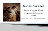 Carta a meus filhos sobre os fuzilamentos de Goya, Jorge de Sena