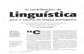 MELO, Iran Ferreira de. As contribuições da linguística para o ensino de língua portuguesa. Revista conhecimento prático língua portuguesa. n. 19, p. 52 60.
