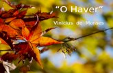 Vinicius de Moraes - O Haver