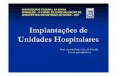 Implantacoes unidades hospitalares
