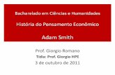 Hpe aula 4 adam_smith - História do Pensamento Econômico - UFABC - Prof Giorgio