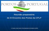 Reunião preparatória do III Encontro de Portos da CPLP
