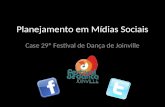 Case Mídias Sociais - 29º Festival de Dança de Joinville