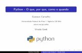 Python - o que, porque, como e quando