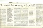 O QUE É TECNOLOGIA SOCIAL?
