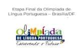 Etapa final da olimpíada de língua portuguesa