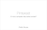 Pinterest - novo campeão das redes sociais