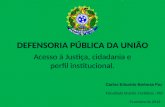 Defensoria pública da união   acesso à justiça, cidadania e perfil institucional