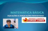 Matemática básica   equações e inequações resolvidas