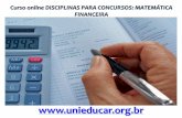 Curso online disciplinas para concursos matematica financeira