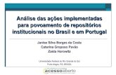 Análise das ações implementadas para povoamento de repositórios institucionais no Brasil e em Portugal