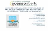 Ações de continuidade e sustentabilidade da implantação do repositório institucional da Universidade Federal de Lavras (RIUFLA)