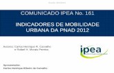 INDICADORES DE MOBILIDADE URBANA DA PNAD 2012